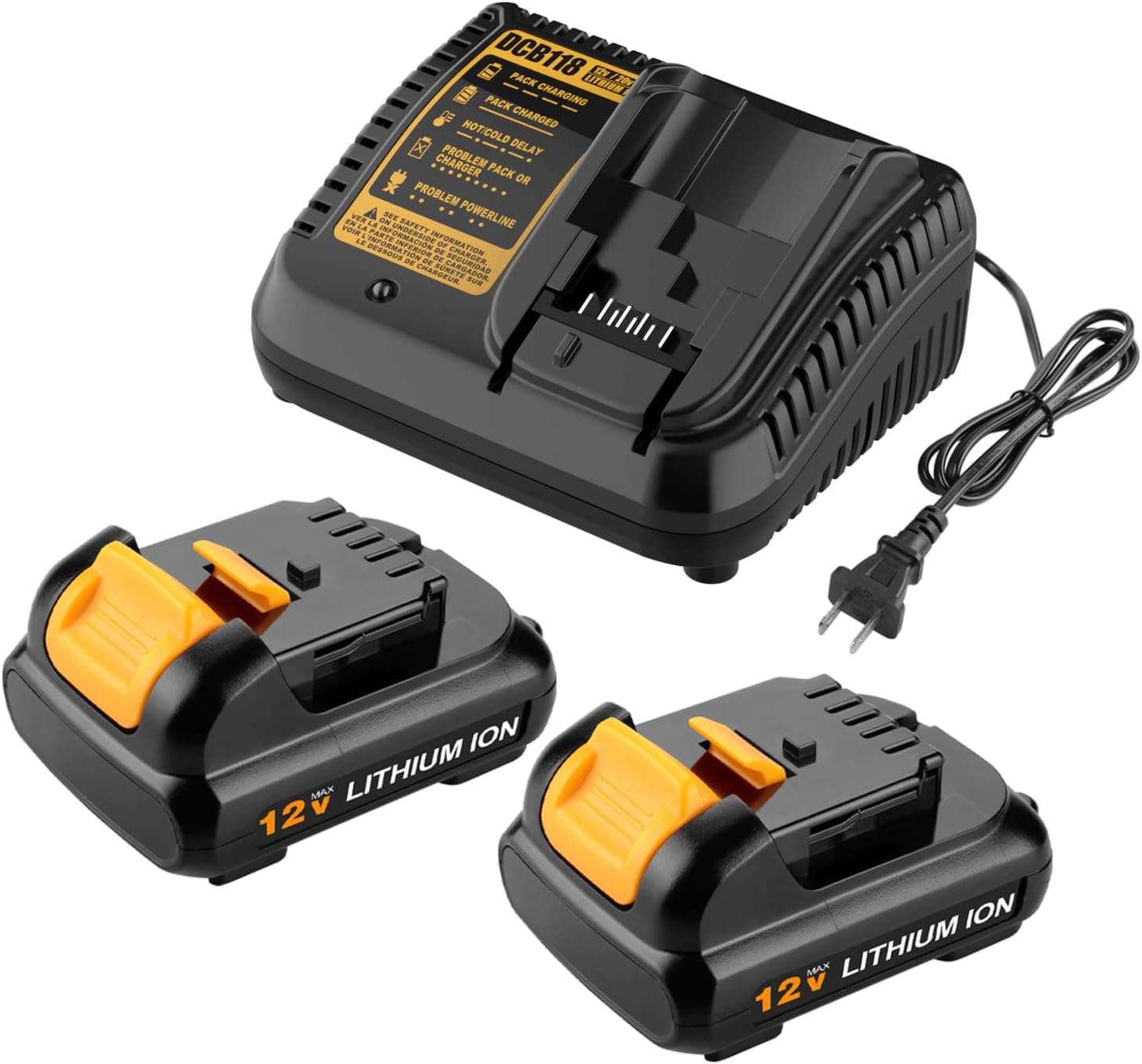 12V Dewalt Charger + 2 Batteries - Fast PDR Tools