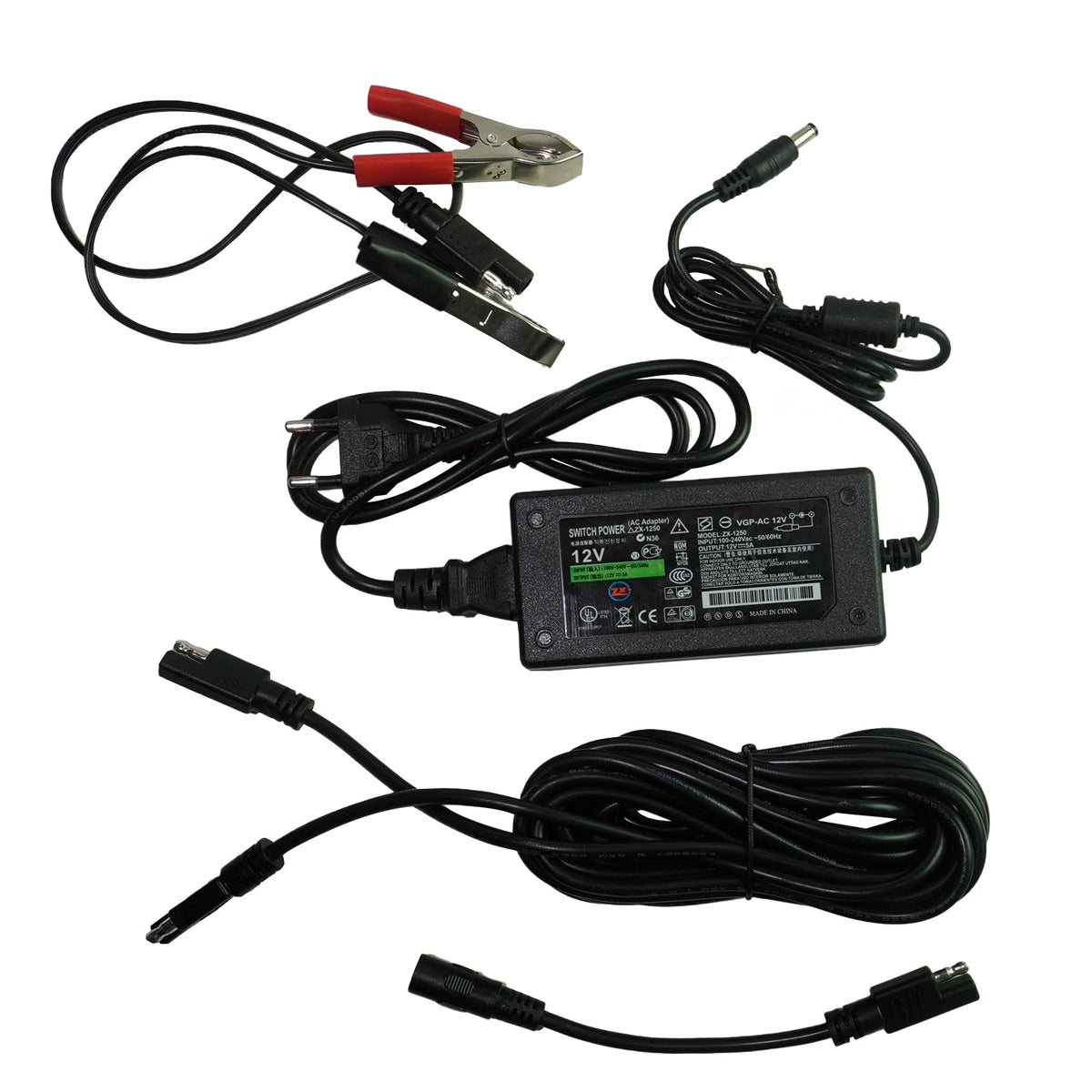 Alligator Clip, Bivolt Power Supply and Extension Kit for Fast Lights – SAE Connector - Fast PDR Tools