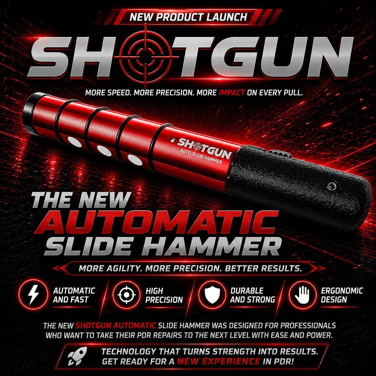 New Shotgun - Automatic Slidehammer by Fast PDR Tools (PRE - ORDER) - Fast PDR Tools