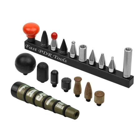 Set 15 threaded tips and 2 extenders and Magnetic knock down "Exclusive product of Fast PDR Tools" - Fast PDR Tools