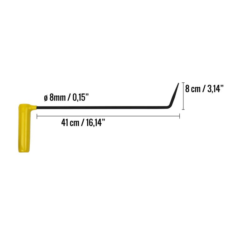 Single Bend Rod Z - Shape 45cm x 8mm - with Fine Tip (HZF45) - Fast PDR Tools